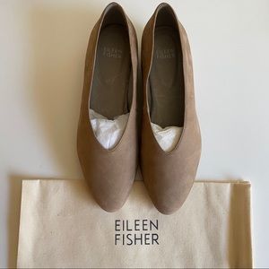 Eileen Fisher pointed toe nude flats